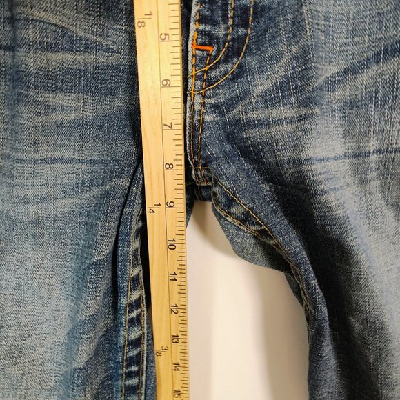 True Religion Size 31 Joey Vintage Low Rise Boot Cut Flap Pockets Jeans - Picture 10 of 13
